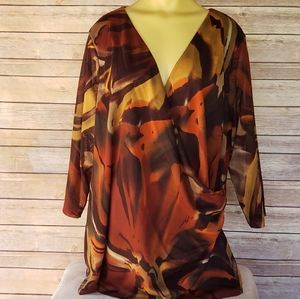 Coldwater Creek Faux Wrap Blouse